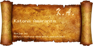 Katona Amaranta névjegykártya