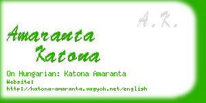 amaranta katona business card